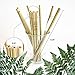 Ecofella 8” Reusable Bamboo Drinking Straws | 10 Pack Incl. Cleaning Brush And Storage Bag | Plant 5 Trees For Free | Incl. Zero Waste Ebook | Natural, Ecofriendly, And Organic Replacement For Plastic