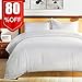 Balichun Duvet Cover Set Premium with Zipper Closure Hotel Quality Hypoallergenic Wrinkle and Fade Resistant Ultra Soft -3 Piece-1 Soft Microfiber Duvet Cover Matching 2 Pillow Shams (White, Queen)