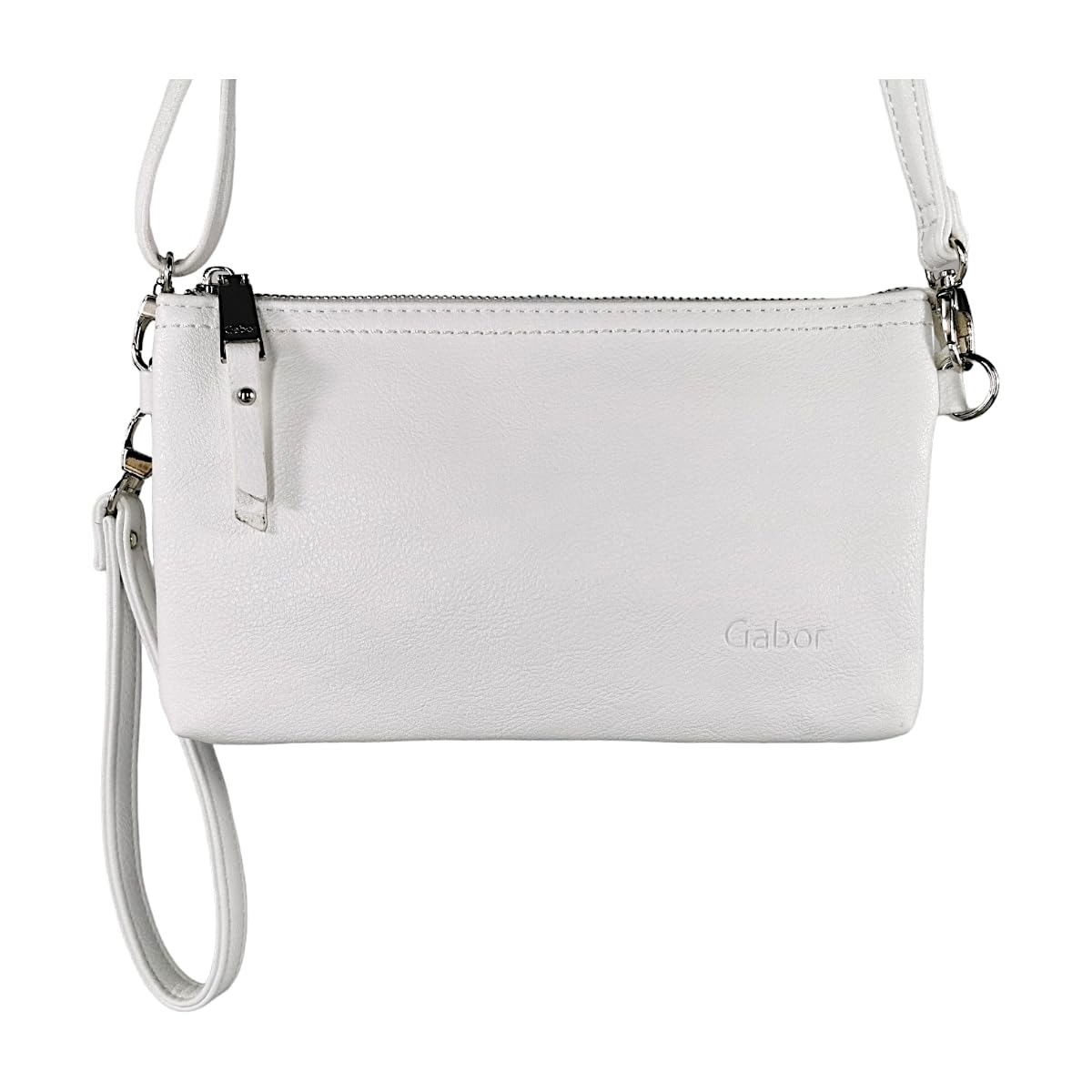 Gabor Women's Emmy Shoulder Bag, 4.5 x 13.5 x 22.5 cm, Clutch, Evening Bag, White, 22,5x4,5x13,5, clutch