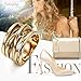 Jinbaoying Knot Cross Ring Enhancers for Women Statement Funky Trendy Love Fashion Engagement Ring Stainless Steel Silver Gold Rose Gold Plated Friendship Ring