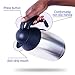 Coffee Carafe Thermal Insulated |Large 12 Cup 68 Ounce 2 Liter Capacity | Stainless Steel with Double Wall Vacuum Insulation | Keep Drinks Hot or Cold | Brush and Cloth Included by Brijo