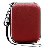 Lacdo EVA Shockproof Carrying Case for Western Digital My Passport Studio Ultra Slim Essential WD Elements SE 1TB 2TB 4TB 5TB USB 3.0 Portable External Hard Drive Travel Case Storage, Large Size Red