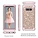 Hekodonk Compatible with Galaxy Note 8 Case, 3D Luxury Sparkle Glitter Shiny Heavy Duty Shockproof Full-Body Protective Cover High Impact Hybrid Case for Samsung Galaxy Note 8 - Bling Rose Gold