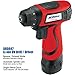 ACDelco ARD847Li Cordless 8V Li-ion compact Drill/Driver Impact Wrench 3 PC Combo Kit with Case, LED Work Light, 2-Port Charger, and 2 Batteries