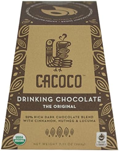 55% Rich Dark Drinking Chocolate - Certified Organic Hot Cacao / Fair Trade Cocoa -l by CACOCO (7.05 ounce)
