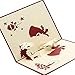 Christmas Cards 3D Pop Up Handmade Holiday Greeting Cards - 6 Cards & Envelopes
