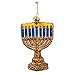 Kurt S. Adler Kurt Adler 4-1/2-Inch Noble Gems Glass Menorah Ornament