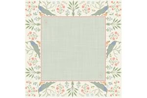 Hutch & Nook Mahjong Mat | 33" Non-Slip Card Table Cover | Decorative Game Mat for Mahjong Set, Dominoes, Poker & More (Peacock Garden)