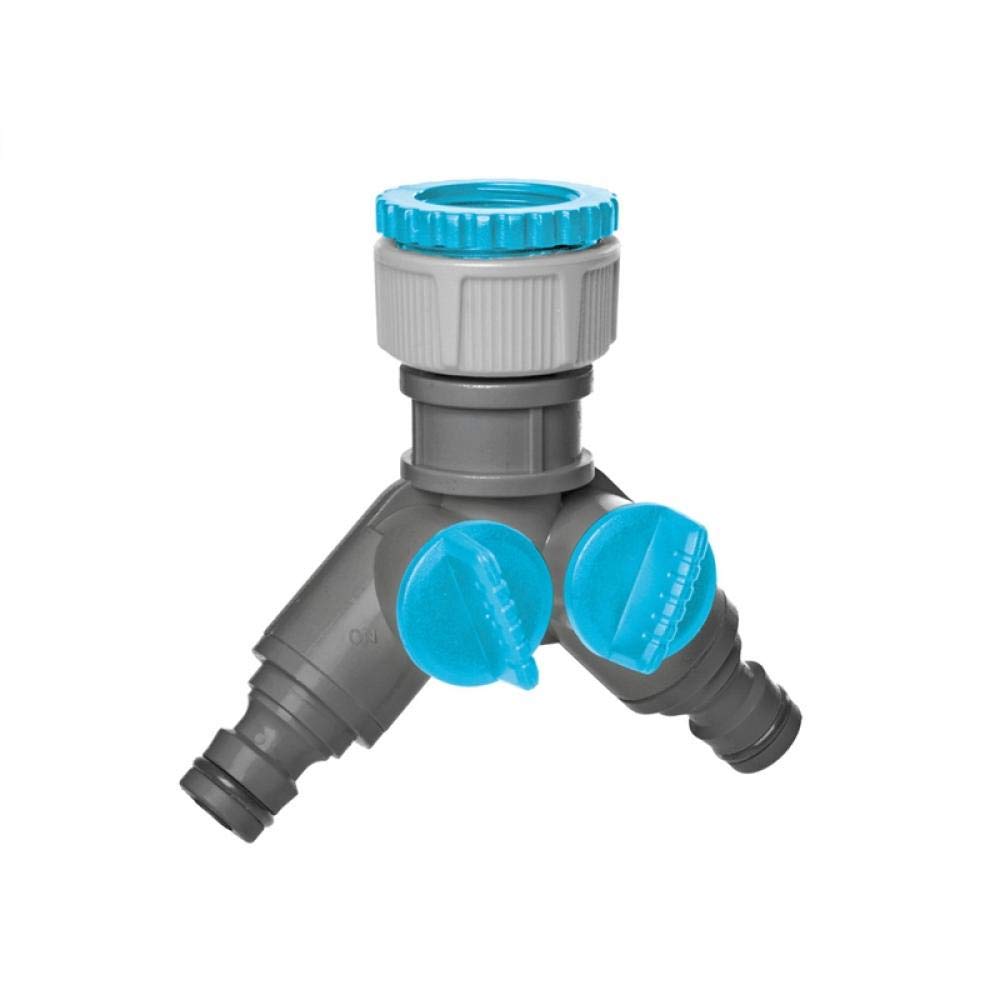 Flopro Double Tap Garden Hose Connector, Blue, 11 x 4.5 x 10.5 cm