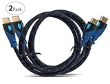 Aurum Ultra Series - High Speed HDMI Cable with Ethernet 2 Pack (1 Ft) - Supports 3D & Audio Return Channel [Latest Version] - 1 Feet - 2 Pack