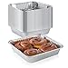 DCS Deals Pack of 10 Extra-Thick Disposable Aluminum Baking Pans | Standard Size 8” x 8” Recyclable Square Cooking Tins | Portable Food Containers | Superior Heat Conductivity |