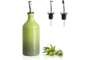 Sweejar Ceramic Olive Oil Dispenser Bottle, Opaque Oil Cruet Protects Oil To Reduce Oxidation, Suitable For Storage Of Oil, V