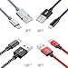 Phone Charger Cable, Baymic 4 Color 4 Packs (3ft+6ft+10ft) Double Nylon Braided USB Sync Charging Cable Cord Compatible Xs Max XR X 8 7 Plus 6s 6s Plus 6 6 Plus 5s 5c 5 Pad Pro Nano Air (Red)