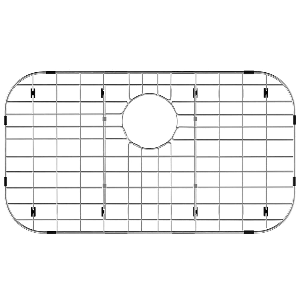Photo 1 of MIYUPTC Kitchen Sink Grid Protectors, 26 x 14 inch Stainless Steel Sink Rack Bottom Grid Rear Drain Single Sink Bowl for Kitchen