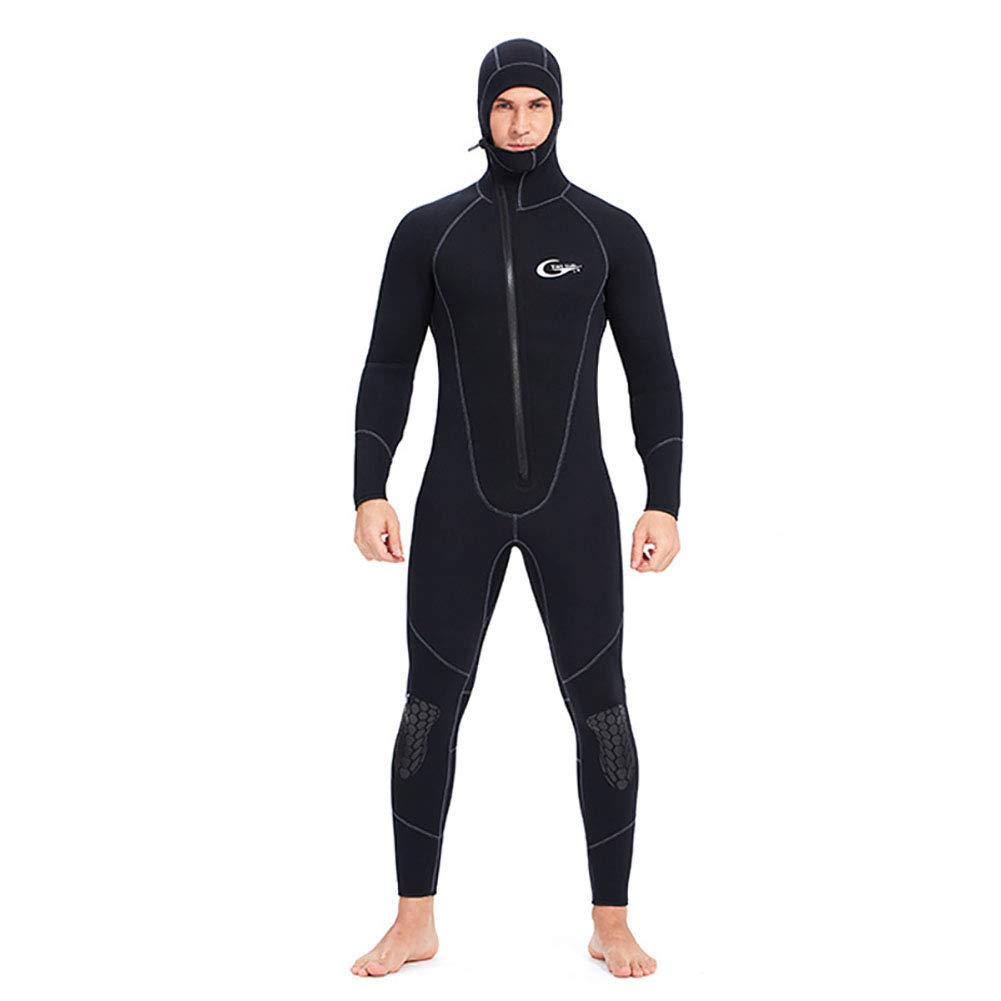 Photo 1 of Wetsuits Men's Ultra Stretch 7Mm Neoprene Full Suits Long Sleeve, Winter Warm Front Zip Full Body Diving Suit for Snorkeling Scuba Diving Swimming,3XL