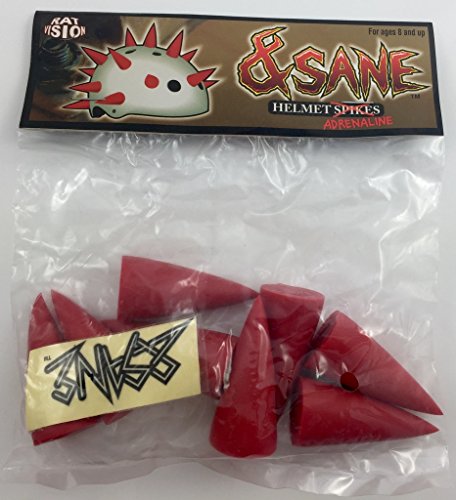 &Sane 2 Packs of 2 Inch Large Red Rubber Spikes (8 Count) for Helmets, Cosplay, Props, Arts and Crafts - Safe for Kids Age 5+ - DIY Glue on - Thumbnail 6