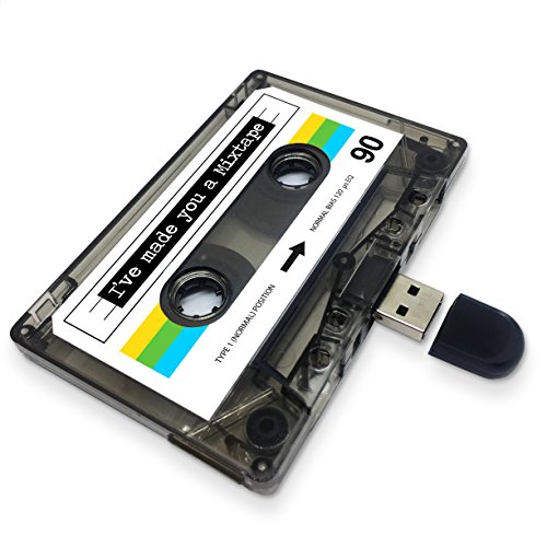 (16GB) USB Mixtape, Retro, Quirky Gift, Cool, Cute, Love, Present, Boyfriend, Girlfriend, Office, Novelty, Birthday, Wedding, Anniversary, Valentines, for Her, Gifts for Him