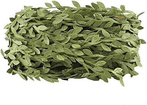 EudoER Artificial Vines, 132 Ft Fake Hanging Plants Silk Ivy Garlands Simulation Foliage Rattan Green Leaves Ribbon Wreath Accessory