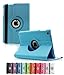 ShopNY Case - Apple iPad Air Case - 360 Degree Rotating Stand Case Cover with Auto Sleep/Wake Feature for iPad Air/iPad 5 (5th Generation) (Light Blue)