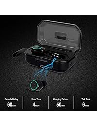 Xgody Auriculares inalámbricos Touch Control Auriculares inalámbricos IPX6 Impermeable 200H Tiempo de juego, 3000mAh 5.0 Emparejamiento automático Deportes Auriculares inalámbricos Premium Sound Micrófono incorporado con estuche de carga portátil