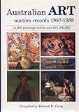 Front cover for the book Australian art auction records by Edward D. Craig