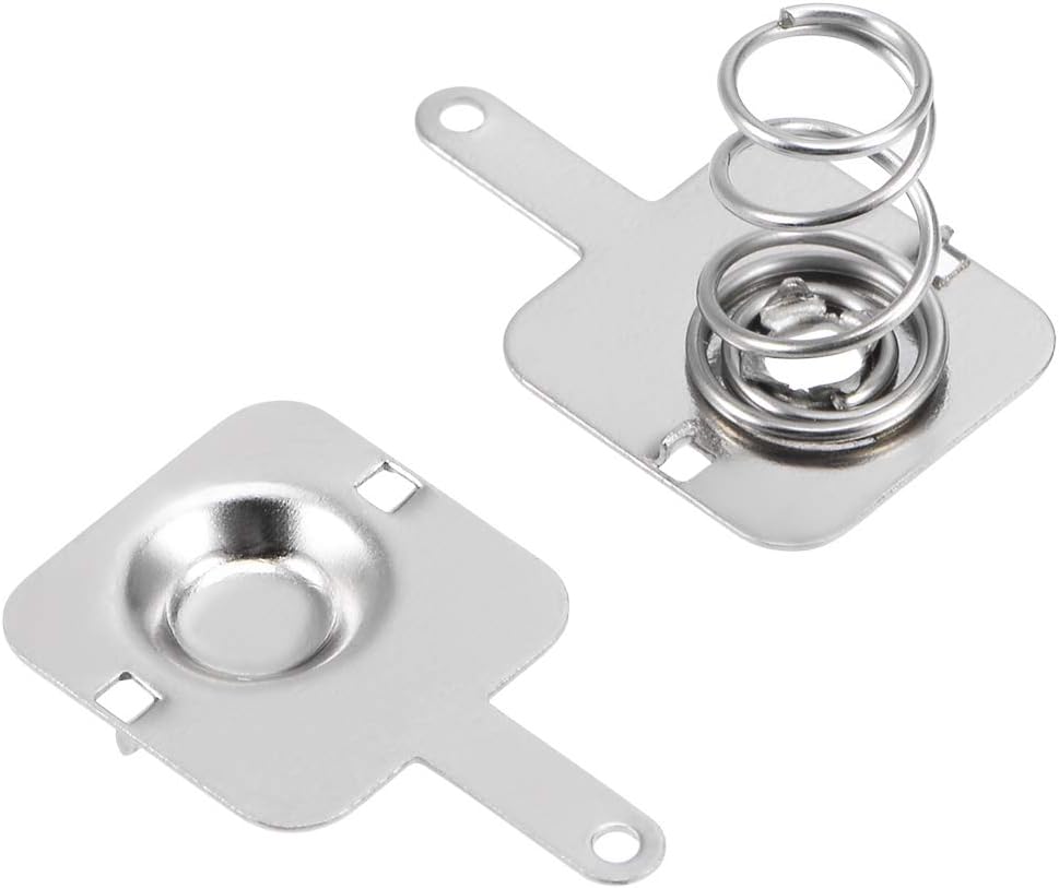 sourcing map 20 works AA Battery Positive Negative Conversion Spring Contact Nickeling Plate 11.28mmx11.5mm