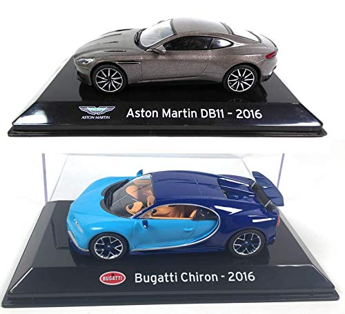 OPO 10 - Set of 2 cars 1/43 Compatible with BUGATTI CHIRON + ASTON MARTIN DB11 (SC4 + SC5)