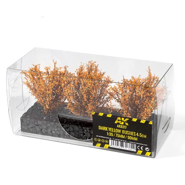 Ak interactive Dark Yellow Bushes 4-5cm 1:35 / 75mm / 90mm Scale - AK8217