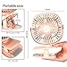 USB Powered Fan with LED Light, Clip Desk Portable Fan with 3 Speed and Rechargeable Battery,Super Quite Operation and Powerful Airflow for Baby Stroller,Home,Camping,6 Inch,Pink