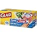 Glad Zipper Food Storage and Freezer 2 in 1 Plastic Bags - Quart - 46 Count (Package May Vary)