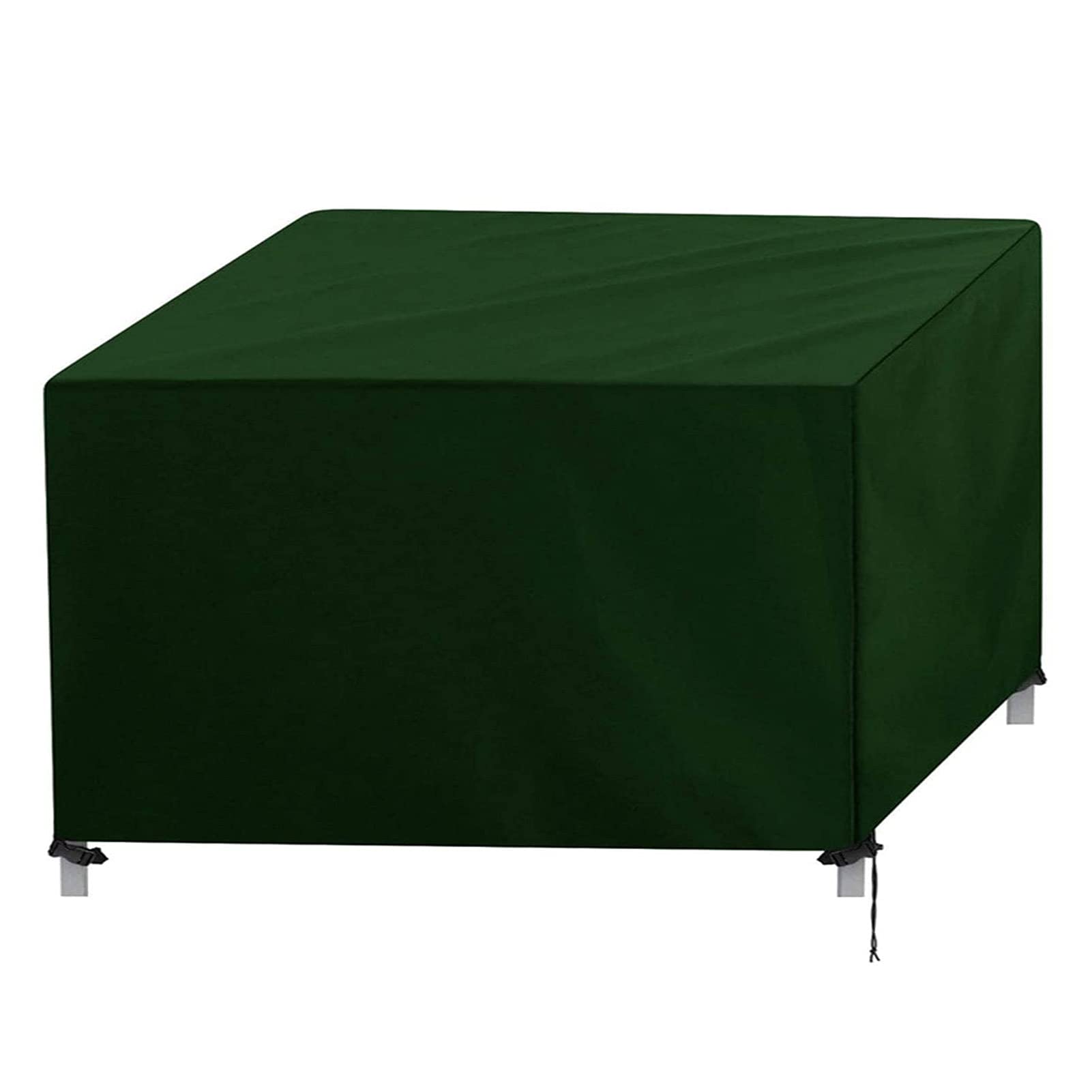 Garden Furniture Covers, Patio Furniture Cover, Garden Table Cover Square Heavy Duty Rattan Furniture Cover, Outdoor Table Cover with Windproof Drawstring (L,green)
