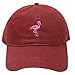 City Hunter C104 Flamingo Small Embroidery Cotton Baseball Cap 13 Colors (Burgundy)
