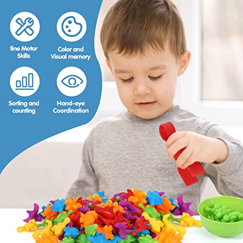 LOVE LIFE Counting Dinosaur Matching Game with Sorting Cups, Color