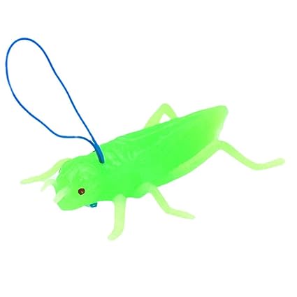 Crazy-Store Soft TPR Imitation Insects Grasshopper Model Fake Locust Toys (5pcs Green)