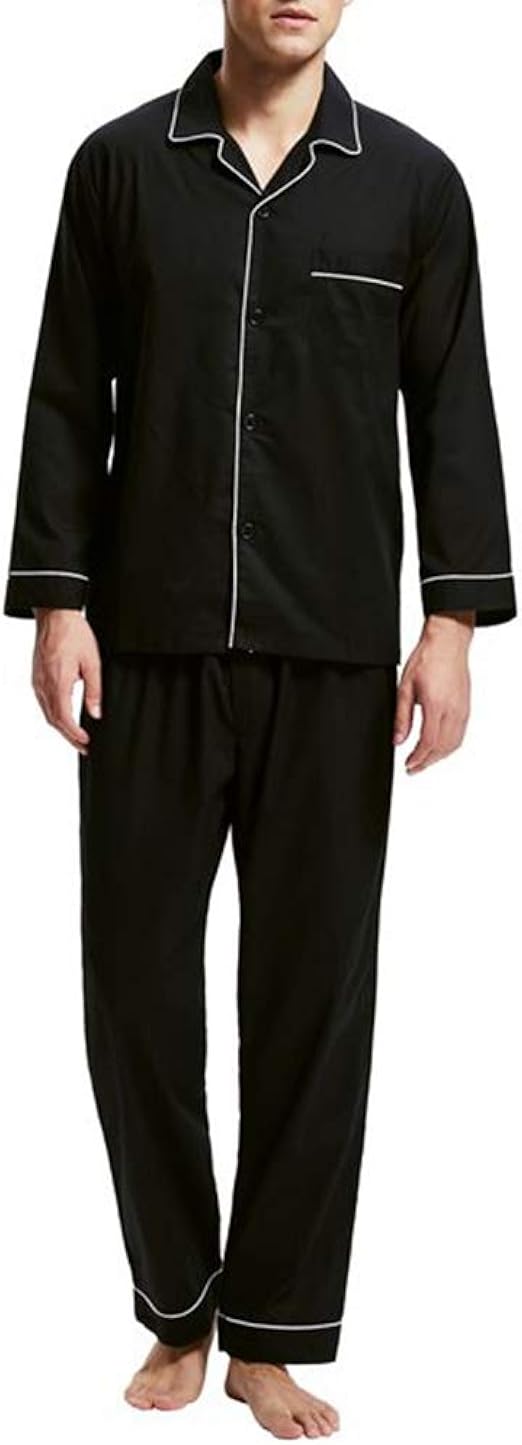 Vêtements de Nuit 100 Coton vêtements de Nuit à Manches Longues Sleep Lounge Casual Casual