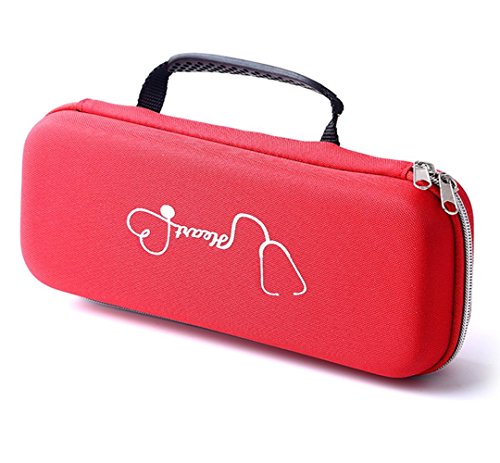 Esimen Carry Case for 3M Littmann Lightweight II S.E. 3M Littmann Classic III 5870 Classic III Stethoscope Travel Bag，Extra Room for Taylor Percussion Reflex Hammer and Reusable LED Penlight (Red) - Thumbnail 3