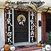 Halloween Outdoor Decoration - Trick or Treat Banner for Front Door Display, Durable Home Decor with Pumpkin, Bat, Bones, and Witch Hat Design, Easy to Use Ready to Hang for Gate, Garden, Home Party