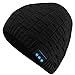 Bluetooth Beanie Cap, Outdoor Sport Knit Hat Fashion Washable with Wireless Rechargeable Removal Earpiece for Audio Listening Music for Cell Phones, iPhone, iPad, Android, Laptops, Tablets - Black