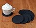 Black Silicone Drink Coasters - Set of 8. Absorbent Non-Slip Coasters Protect Furniture. Rubber with Raised Lip Catches Water. Multipurpose Kitchen Tool: Spoon Rest, Pot Holder, Trivet, Jar Opener