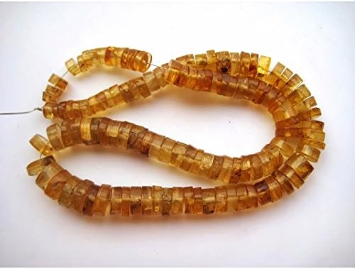 7" Half Strand/Baltic Amber Rondelle Beads/Amber Button Beads Necklace/6-11mm Beads