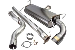 MORAKOT RACING Compatible/Replacement For 2008-2014 Subaru WRX (Wagon/Hatchback Model Only) 3 Inch Stainless Steel Catback Exhaust System 4 Inch Gun Metal Muffler Tip