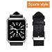 top4cus Genuine Leather iwatch Strap Replacement Band Stainless Metal Clasp, Compatible with Apple Watch 42mm 44mm 45mm Series 7/6/SE/5/4/3/2/1 and Sport Edition（42mm/44mm/45mm, Breathable Black