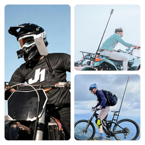 NEEWER BASICS Motorcycle Mount Accessories Kit, Invisible Selfie Stick, Bike Handlebar Mount, Compatible with Insta360 DJI OSMO 360 Pocket 3 Action Cam for POV Video Recording, GP-32