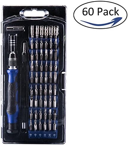 KALAIDUN 60 in 1 with 54 Bits Screwdriver Set,Professional Repair Tool Kit, Magnetic Driver Kit,Precision Screwdriver Kit, Flexible Shaft, for iPhone 8,8 Plus/ Smartphone/ Game Console/ Tablet/ PC