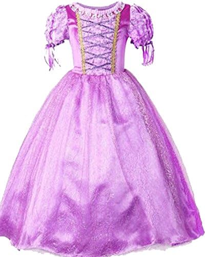 CXFashion Toddler Princess Rapunzel Party Dress Costume Girls Wedding Party Dress (3-4Y)