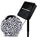LED String Lights, Solar Christmas Lights 39ft 100 LED 8work Modes Ambiance lighting for Outdoor Patio Lawn Landscape Fairy Garden Home Wedding Holiday waterproof cold white