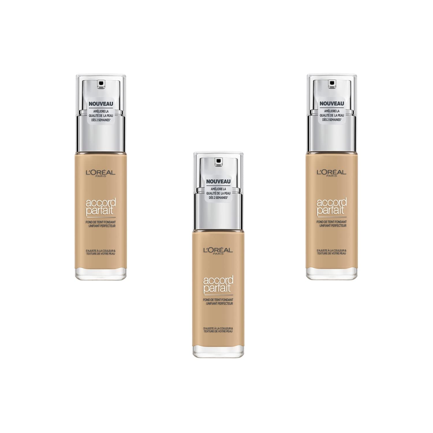 L'Oréal Paris True Match Liquid Foundation 3.5N Peach, Pack of 3 (3 x 30 ml)
