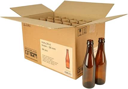 Vichy - Botella de cerveza (25 cl, 26 mm, 24 unidades), color marrón: Amazon.es: Hogar