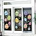 Ivenf Easter Decorations Window Clings Decals Decor, Extra Large Easter Eggs Flowers Party Supplies Gifts, Spring Window Clings Decorations for Kids School Home Office, 6 Sheets 69pcs