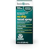 Amazon Basic Care Severe Congestion Nasal Spray, Oxymetazoline HCl; Provides 12 Hour Nasal Congestion Relief, 1 Fluid Ounce